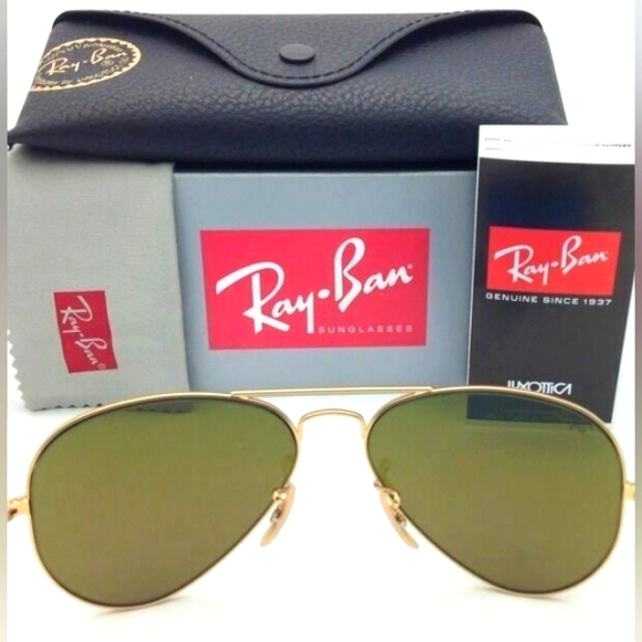 LIKE NEW RayBan Aviator RB3025 Blue Mirror Flash Lens Ray ban Sunglasses - Picture 5 of 16